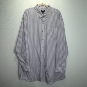 Cutter & Buck Shirt Men 3XB Multicolor Vertical Striped Wrinkle Free Button Down